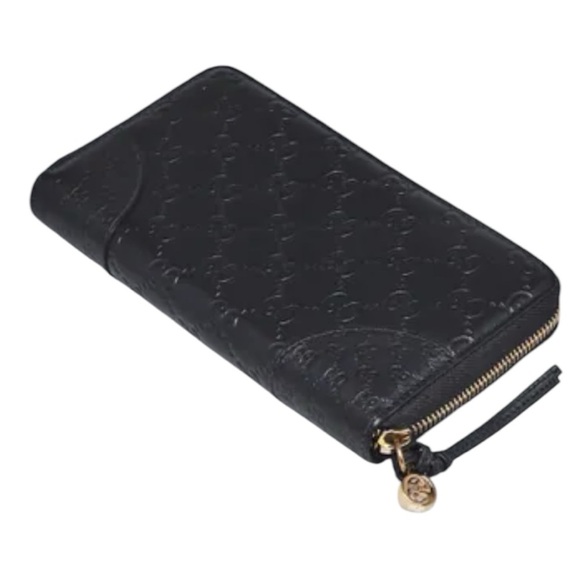 Gucci | Black Guccissima Leather Zip Around Wallet - Picture 2 of 9